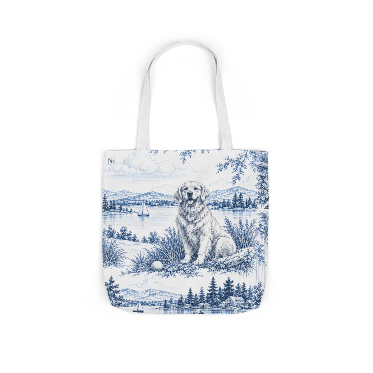 Golden Retriever Toile - Canvas Tote Bag