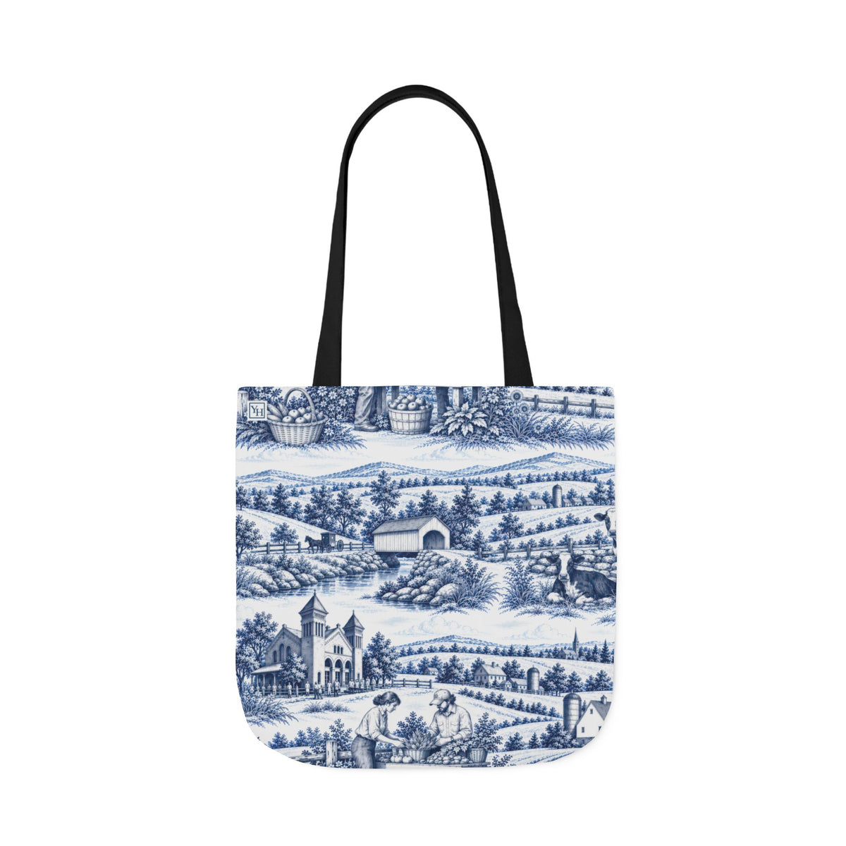 Lancaster, PA Toile - Canvas Tote Bag