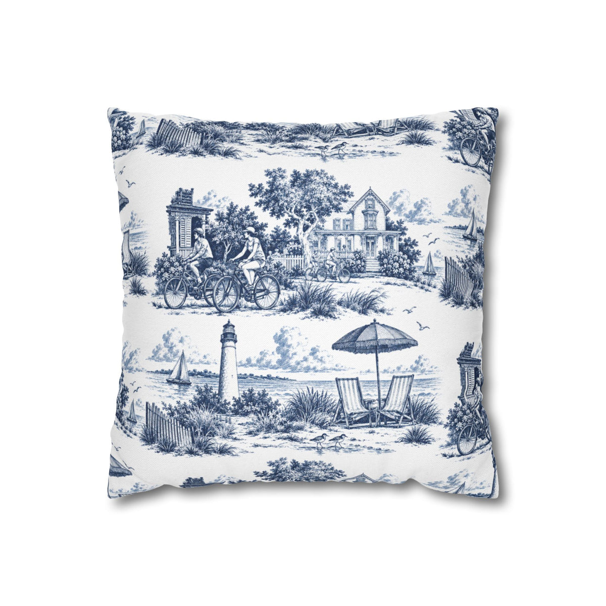 Cape May Toile - Square Pillowcase