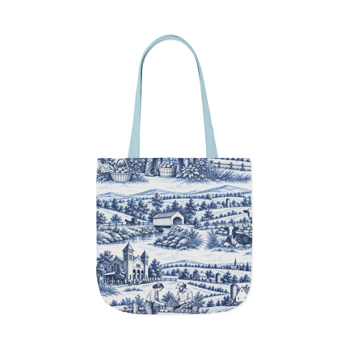 Lancaster, PA Toile - Canvas Tote Bag