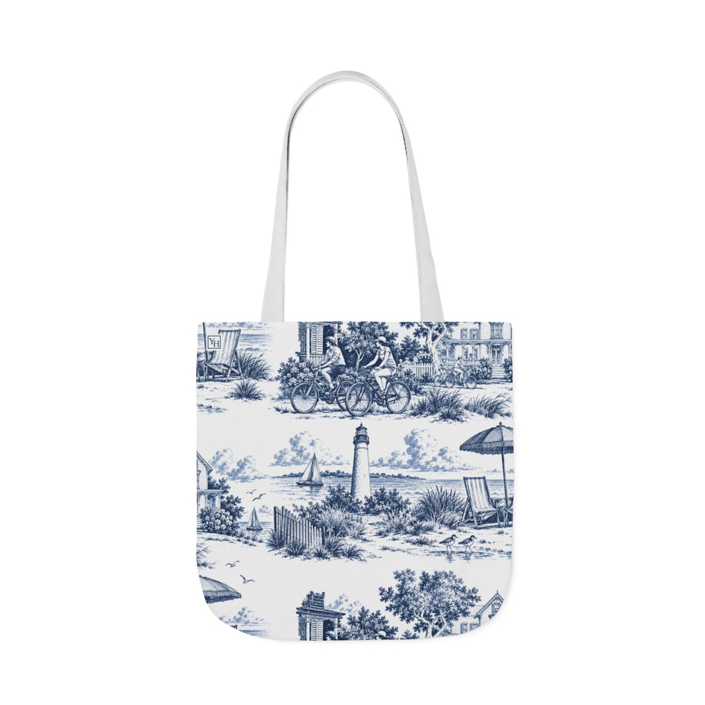 Cape May Toile - Canvas Tote Bag