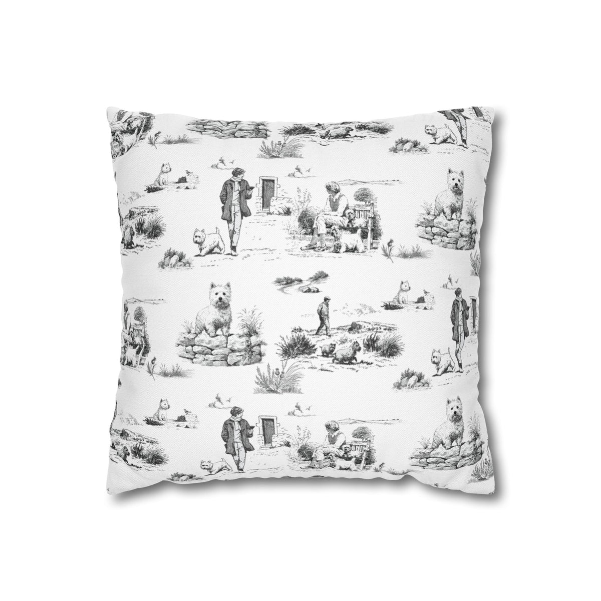 West Highland Terrier Toile - Square Pillowcase