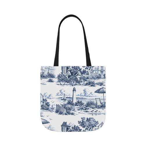 Cape May Toile - Canvas Tote Bag