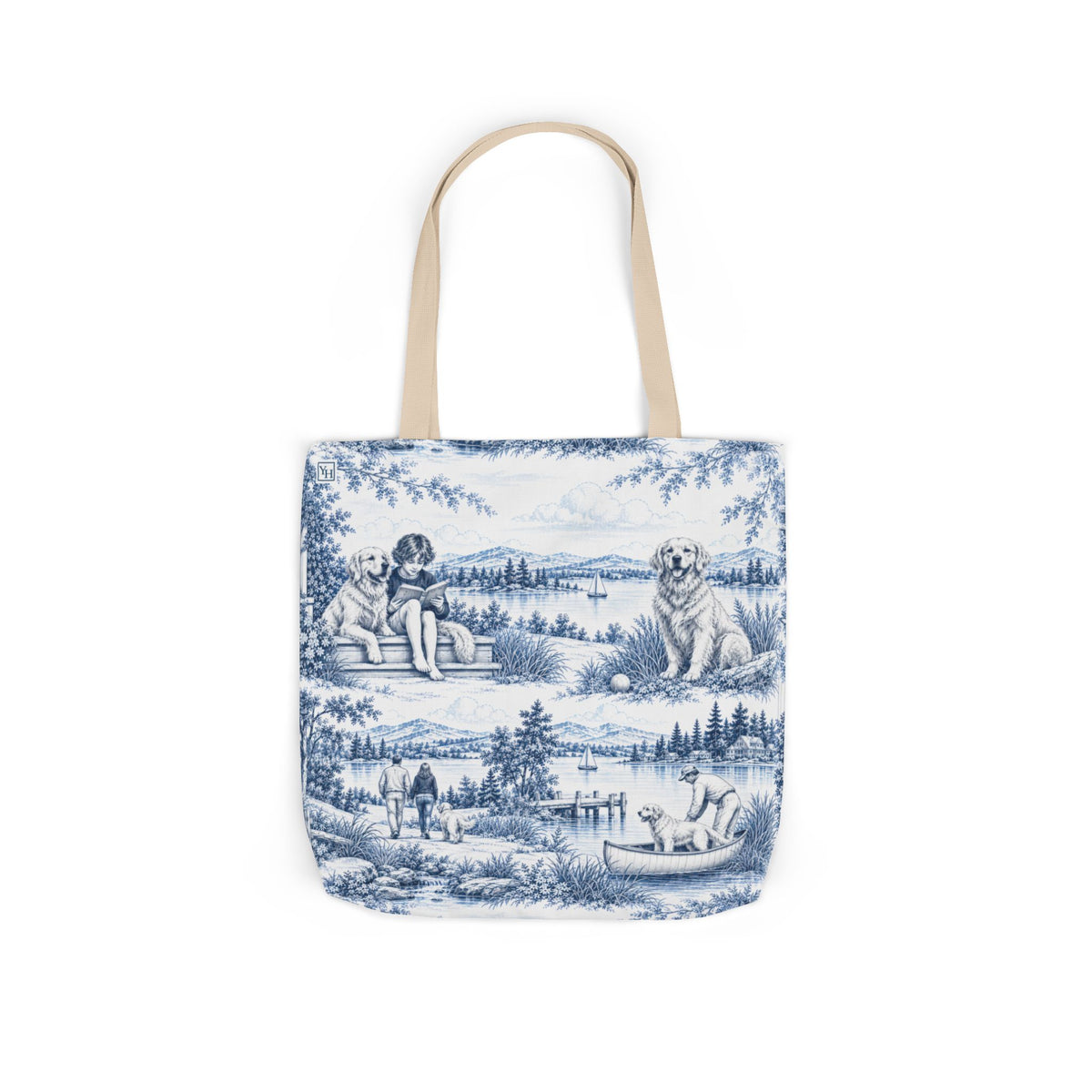 Golden Retriever Toile - Canvas Tote Bag