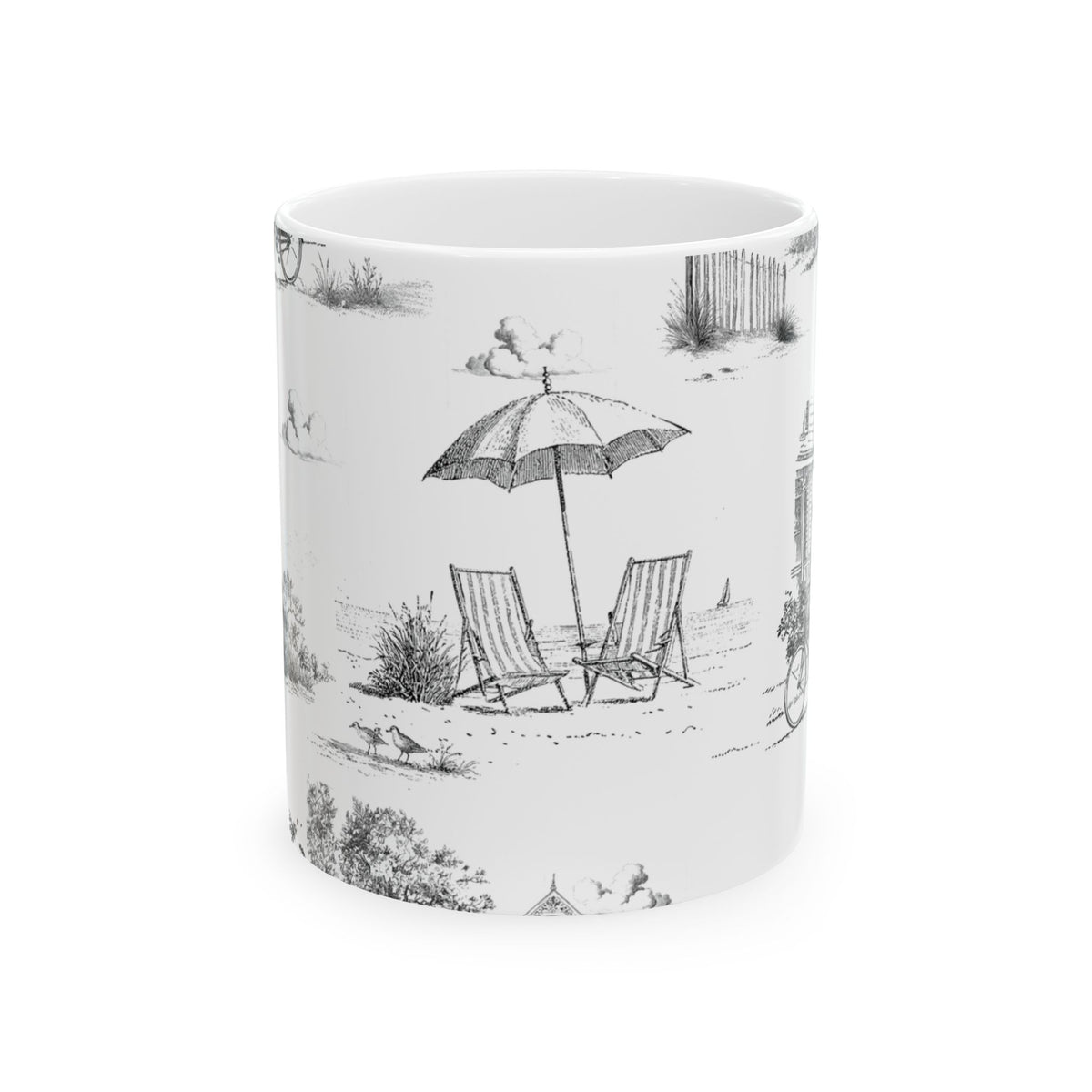 Cape May Toile - Ceramic Mug