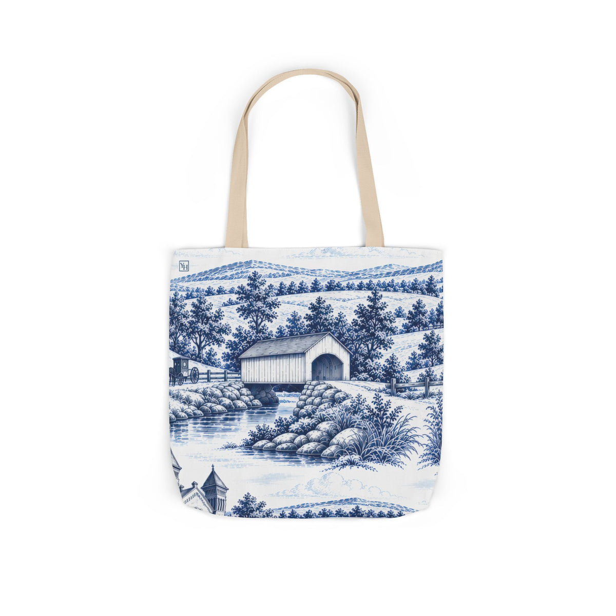 Lancaster, PA Toile - Canvas Tote Bag