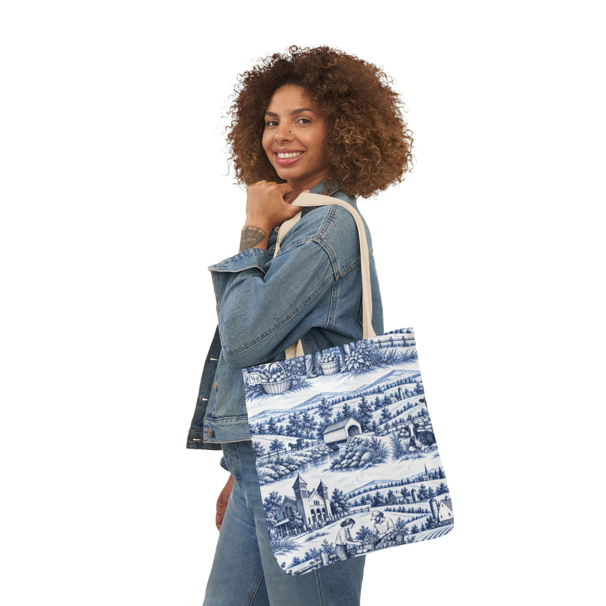 Lancaster, PA Toile - Canvas Tote Bag