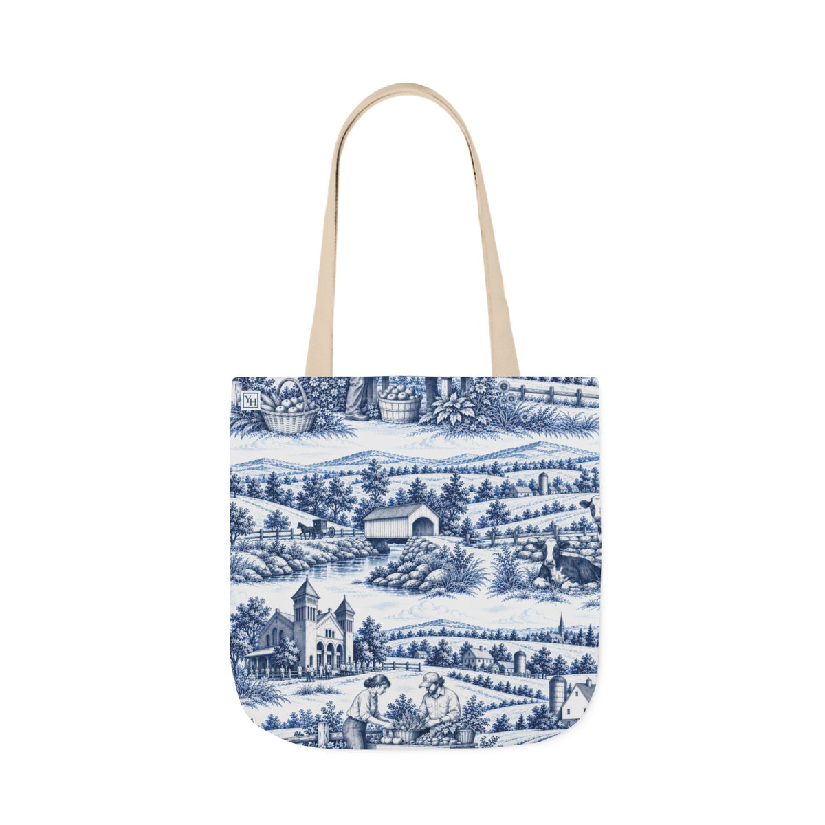 Lancaster, PA Toile - Canvas Tote Bag
