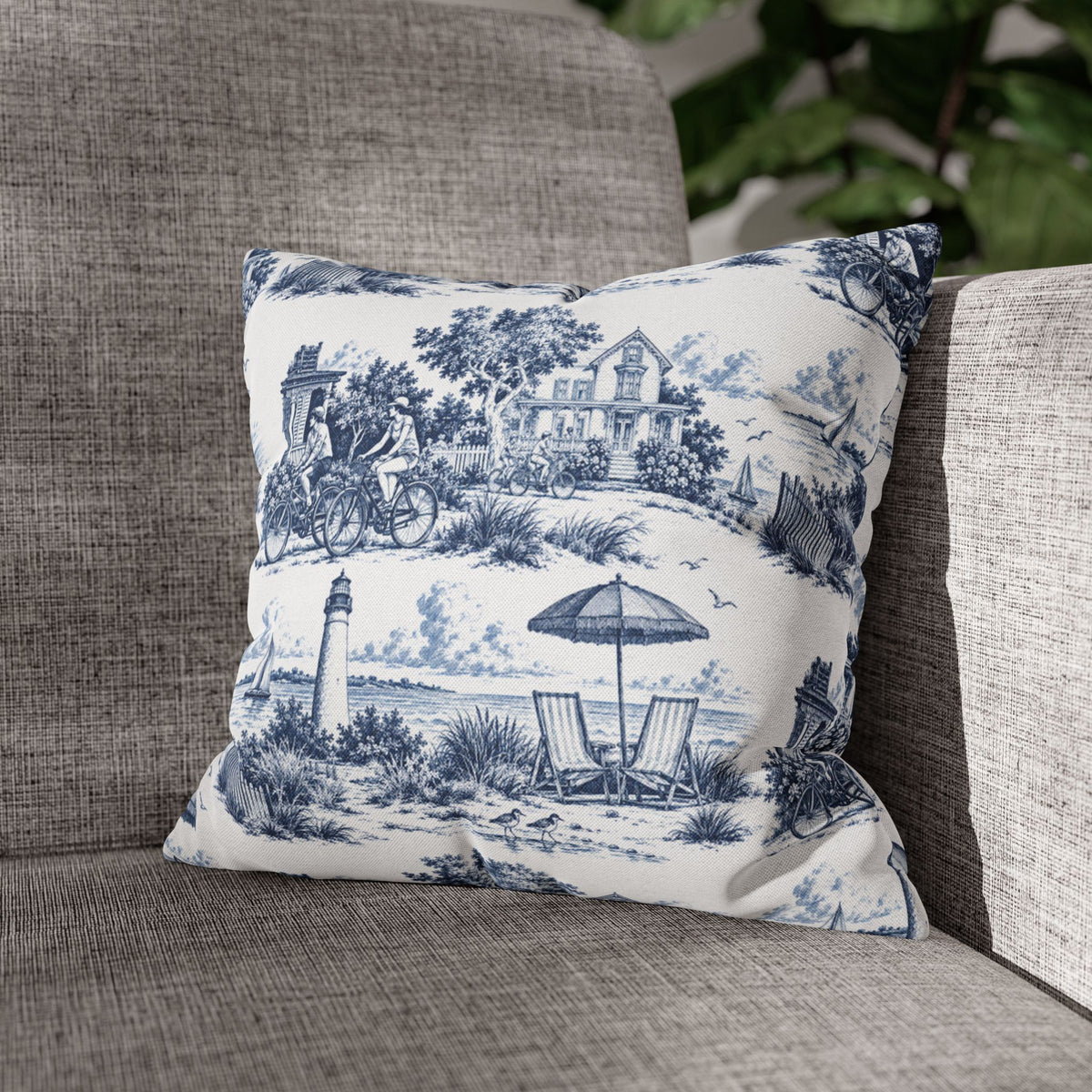 Cape May Toile - Square Pillowcase