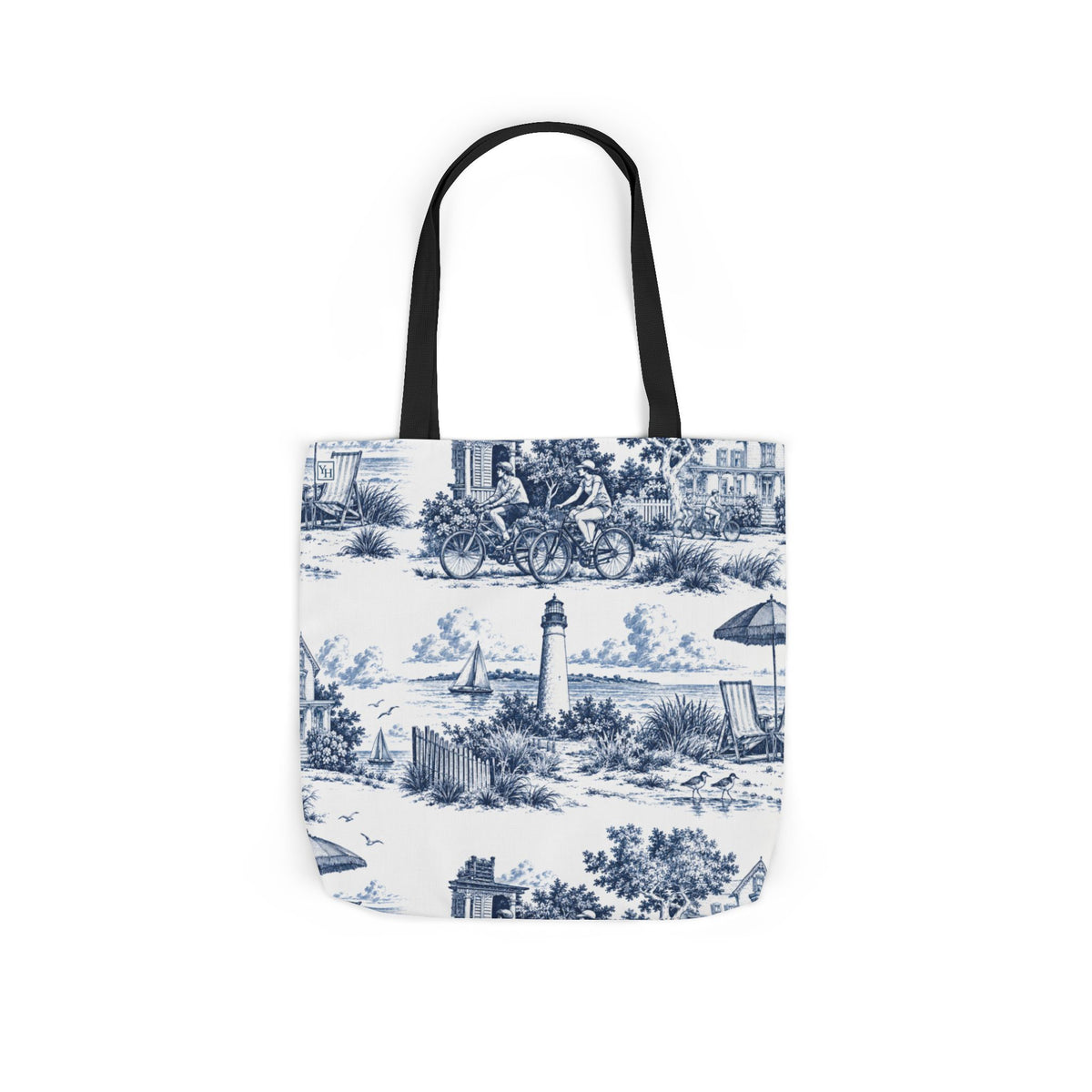 Cape May Toile - Canvas Tote Bag