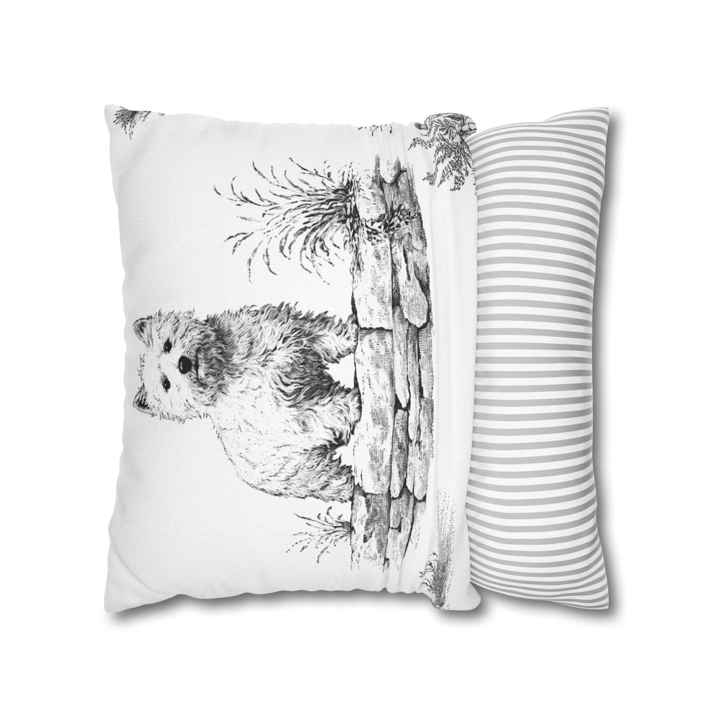 West Highland Terrier Toile (Jumbo) - Square Pillowcase