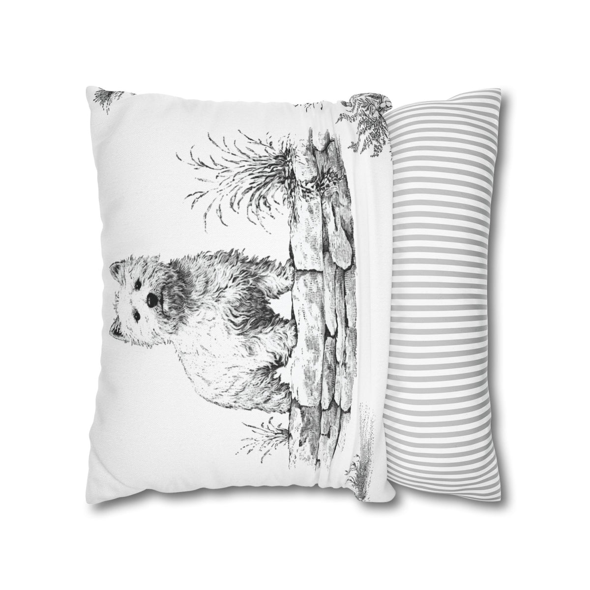 West Highland Terrier Toile (Jumbo) - Square Pillowcase