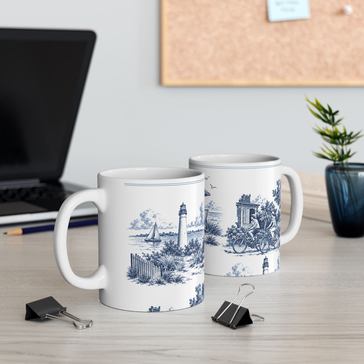 Cape May Toile - Ceramic Mug