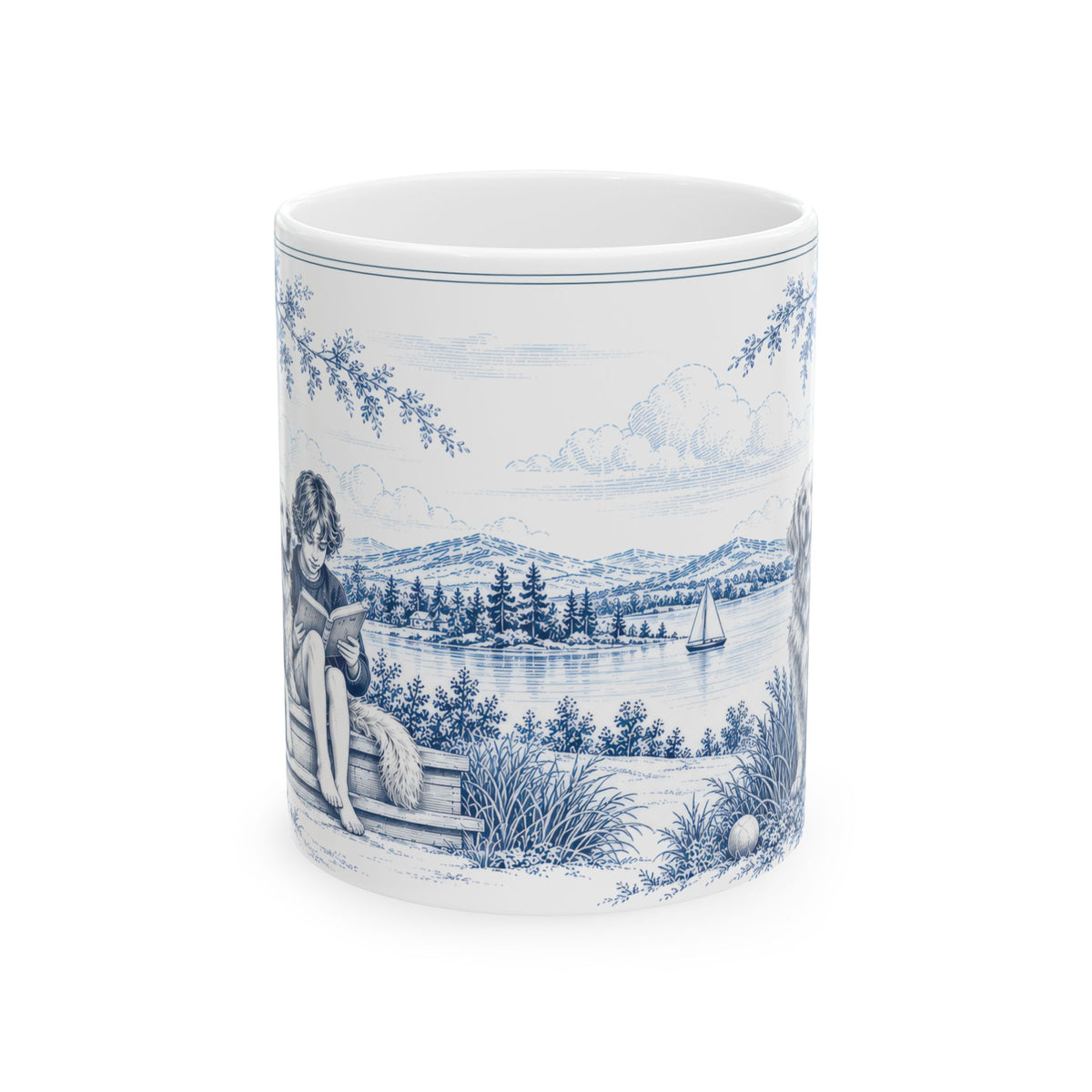 Golden Retriever Toile - Ceramic Mug