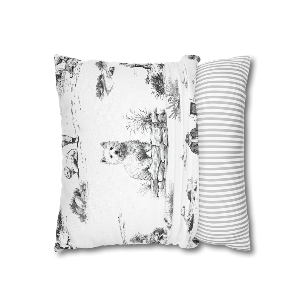West Highland Terrier Toile (Jumbo) - Square Pillowcase