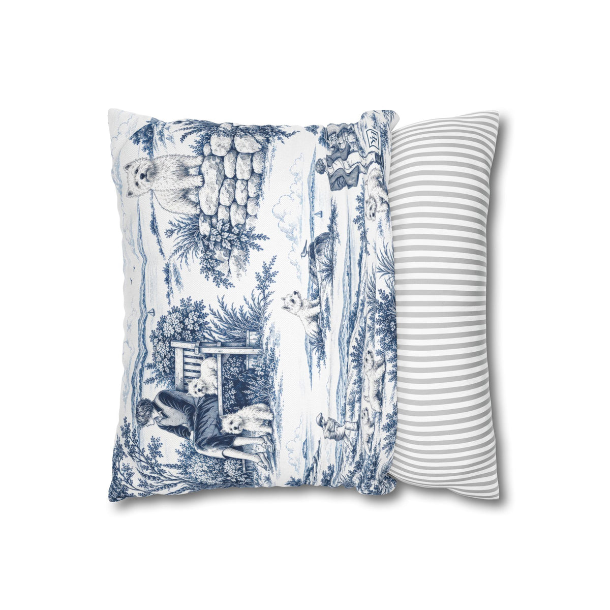 West Highland Terrier Toile (Jumbo) - Square Pillowcase