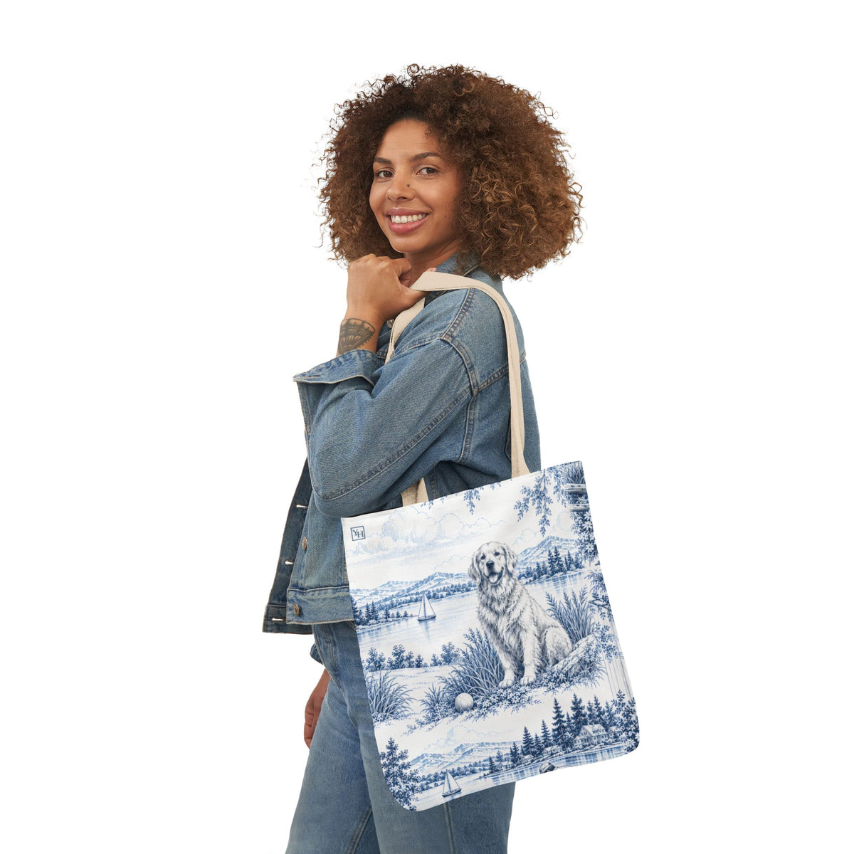 Golden Retriever Toile - Canvas Tote Bag