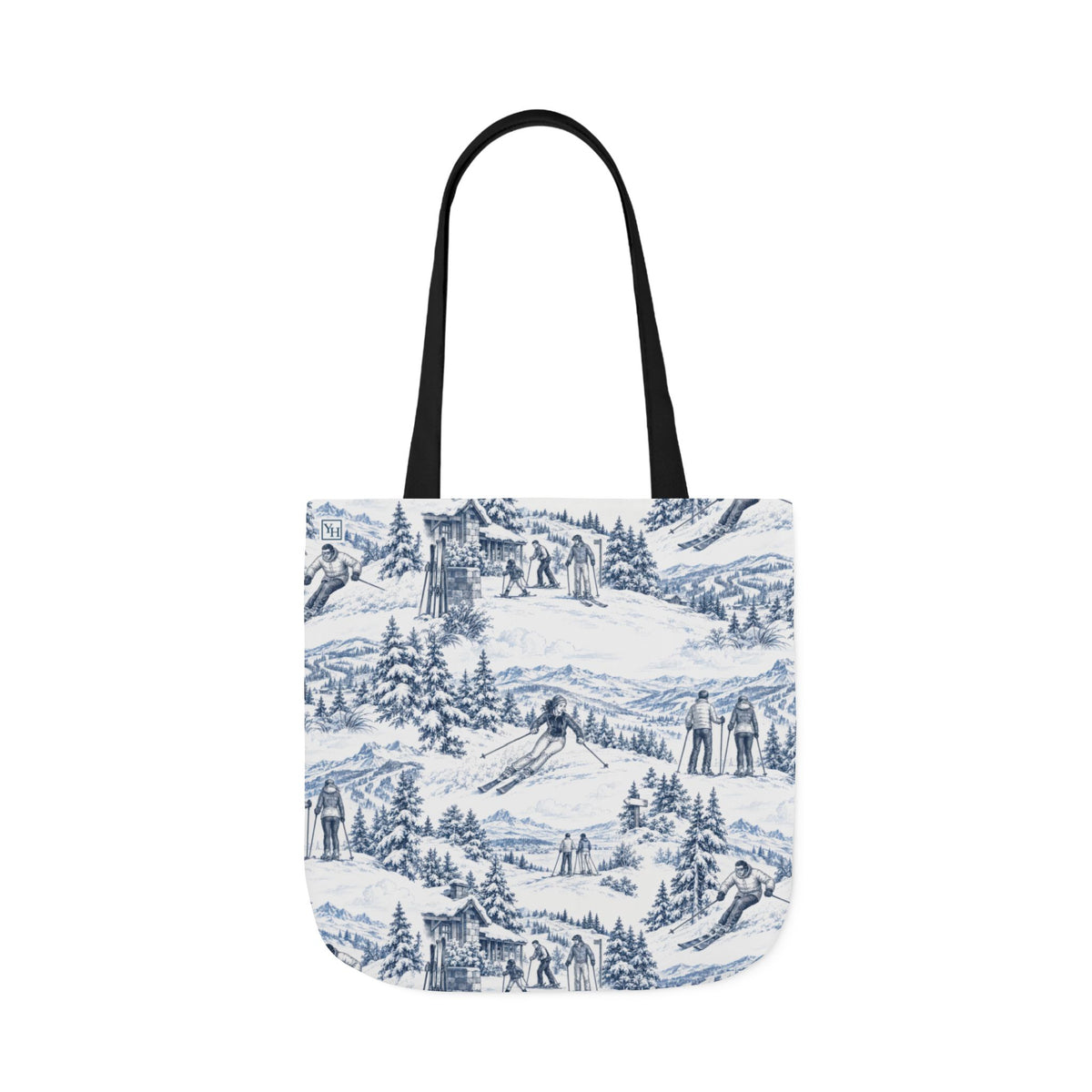 Skiing Toile - Canvas Tote Bag