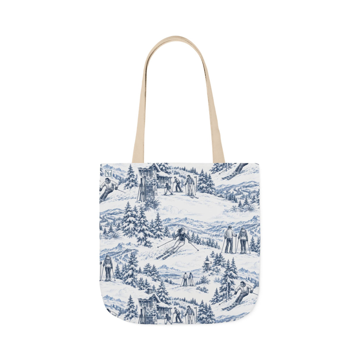 Skiing Toile - Canvas Tote Bag