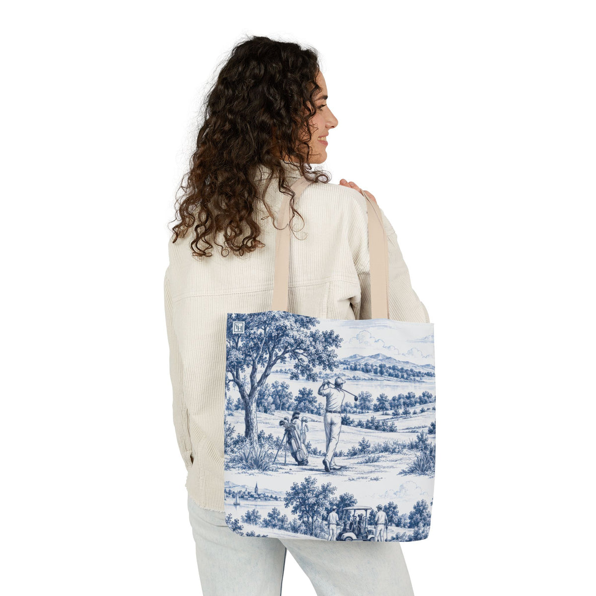 Golf Toile - Canvas Tote Bag