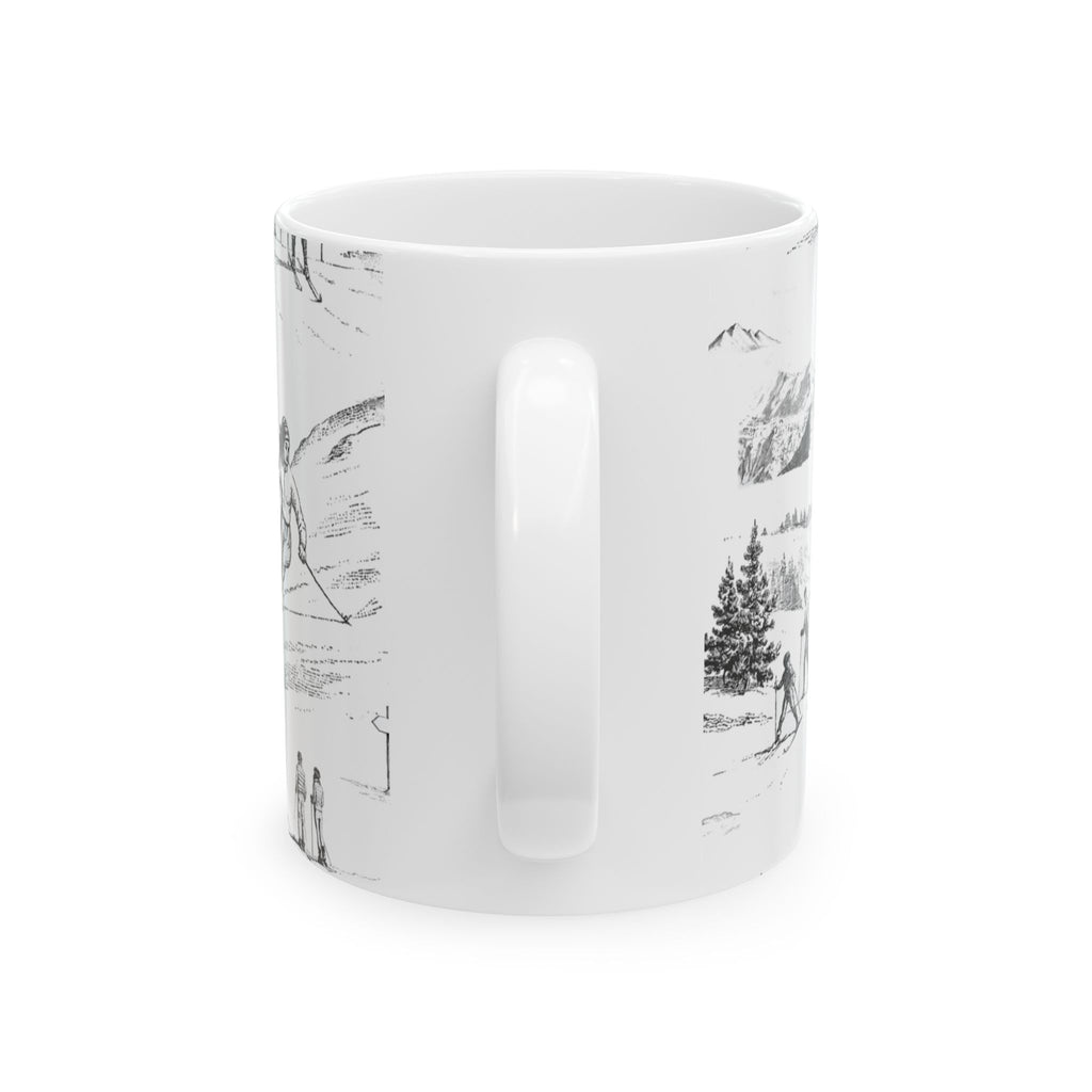 Skiing Toile - Ceramic Mug
