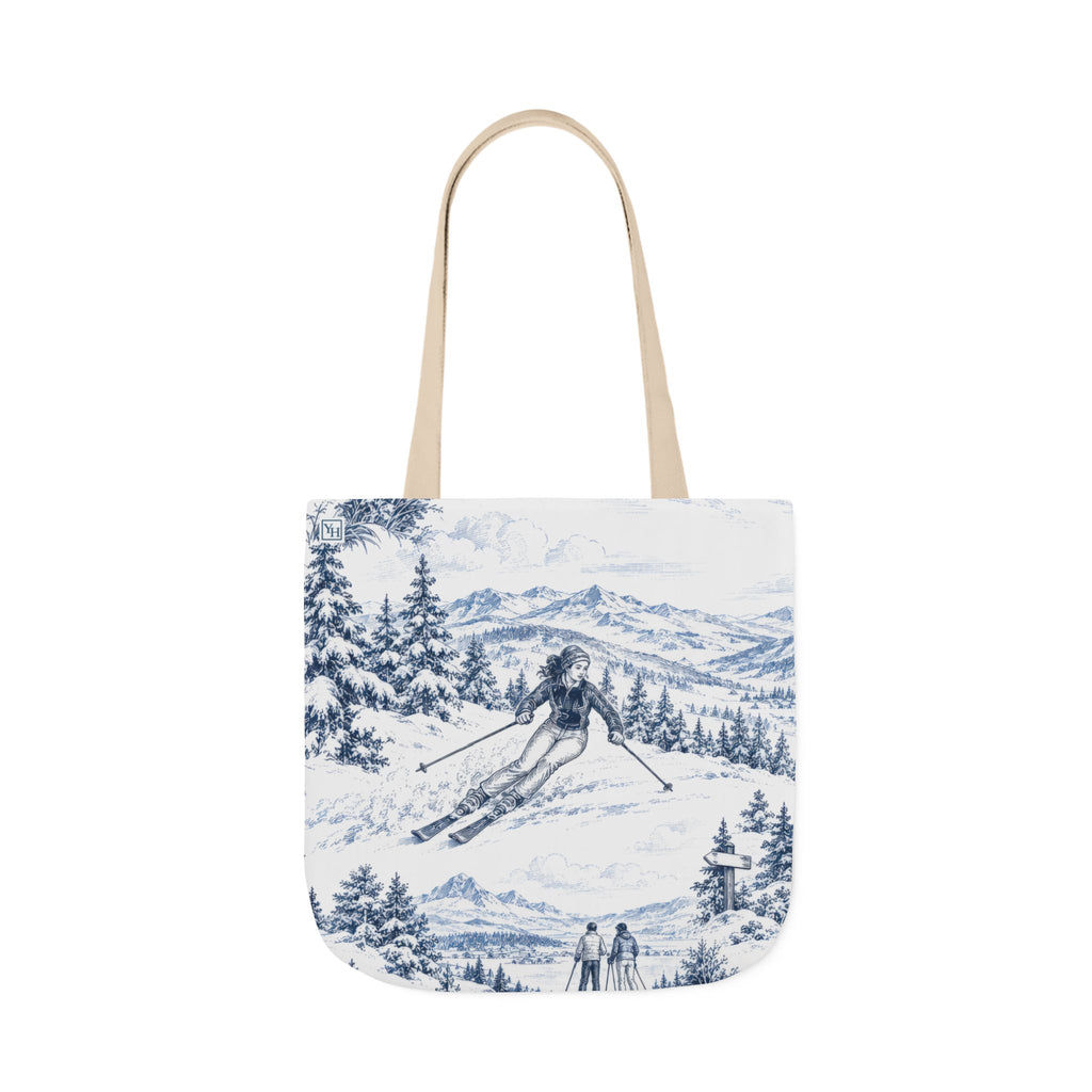 Skiing Toile - Canvas Tote Bag