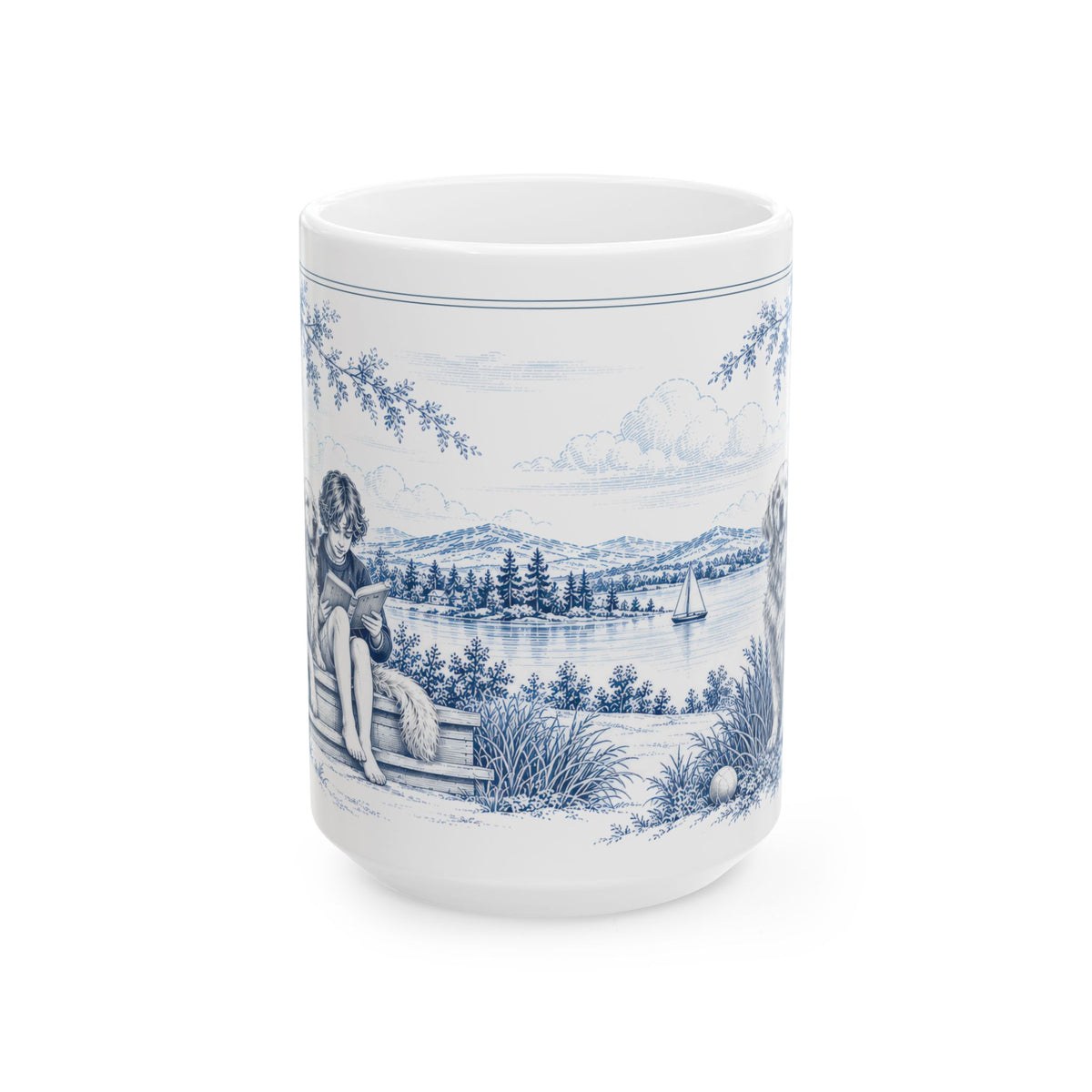 Golden Retriever Toile - Ceramic Mug