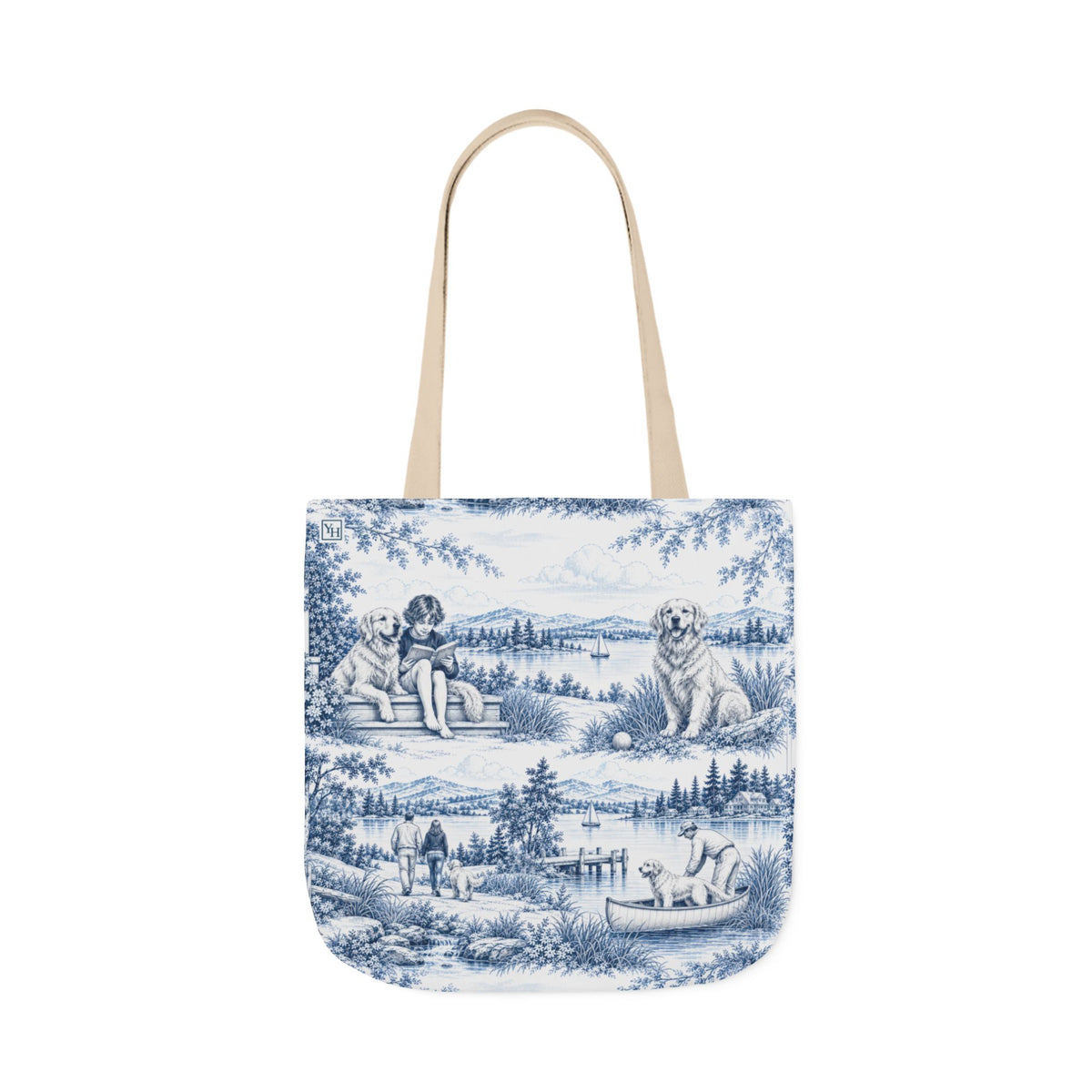 Golden Retriever Toile - Canvas Tote Bag