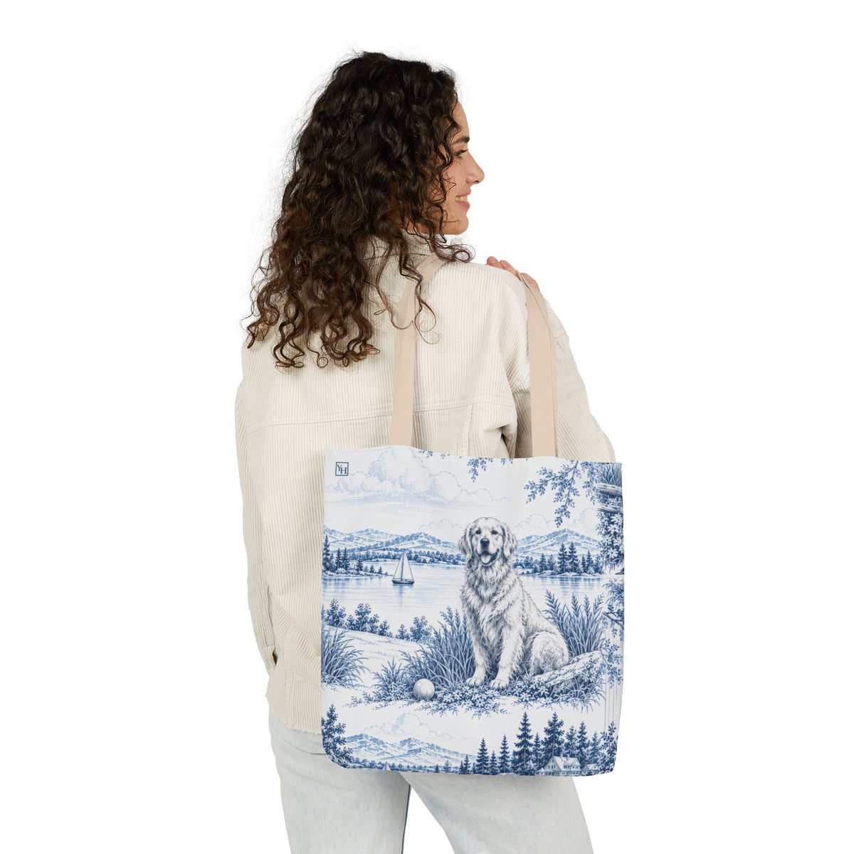 Golden Retriever Toile - Canvas Tote Bag