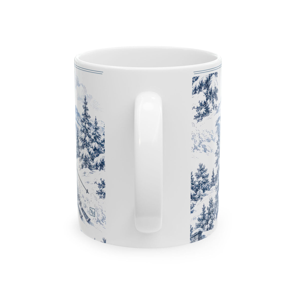 Skiing Toile - Ceramic Mug