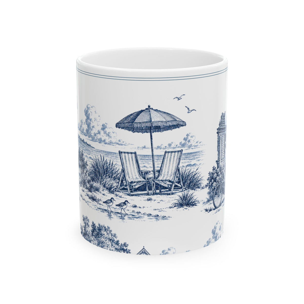 Cape May Toile - Ceramic Mug