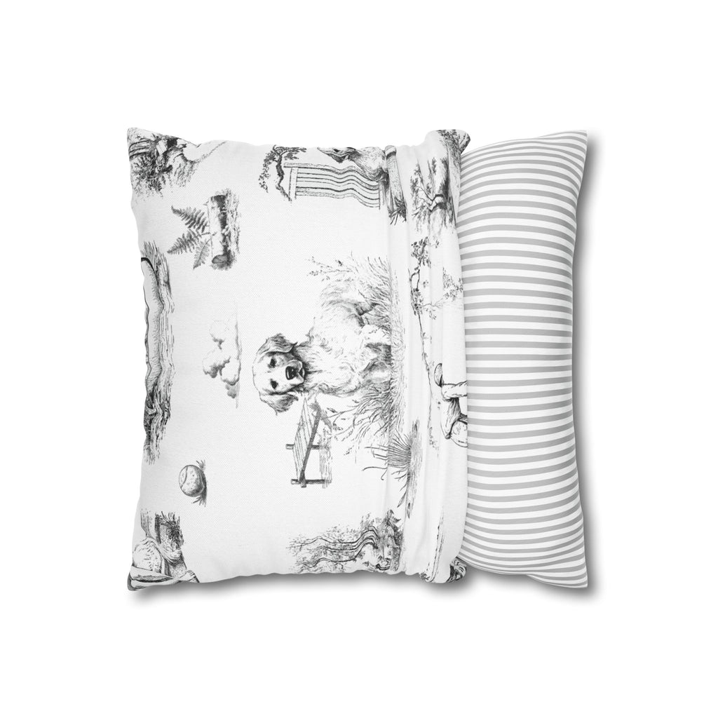 Golden Retriever Toile - Square Pillowcase