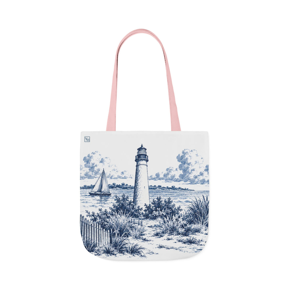 Cape May Toile - Canvas Tote Bag