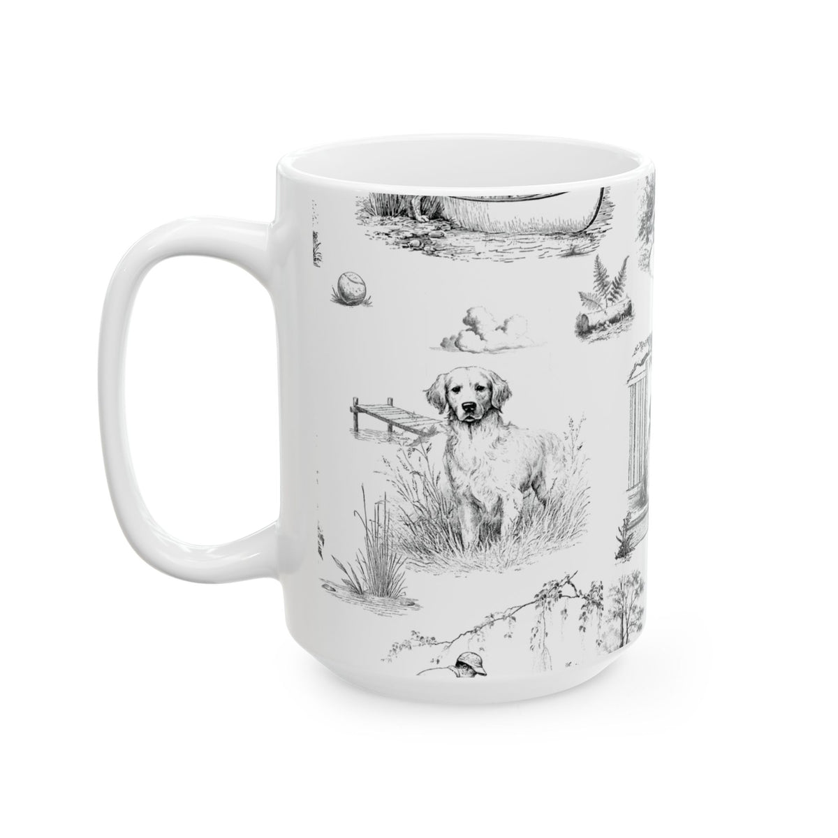 Golden Retriever Toile - Ceramic Mug