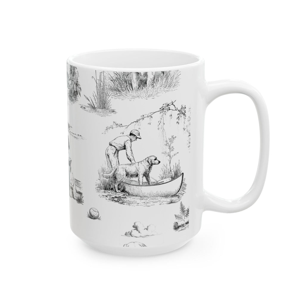Golden Retriever Toile - Ceramic Mug