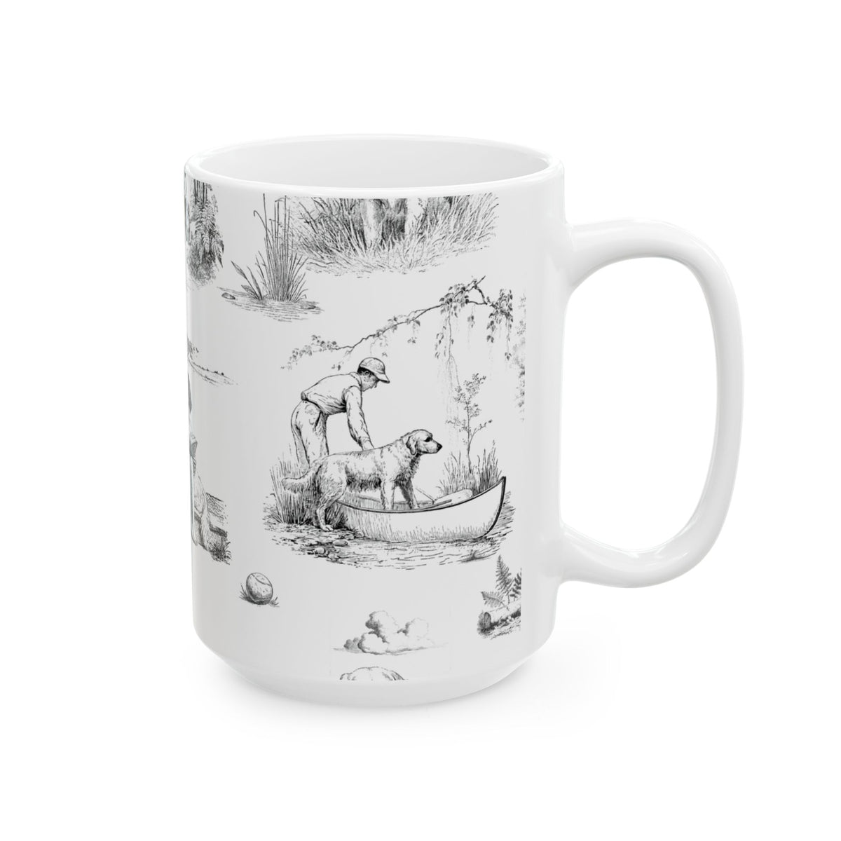 Golden Retriever Toile - Ceramic Mug