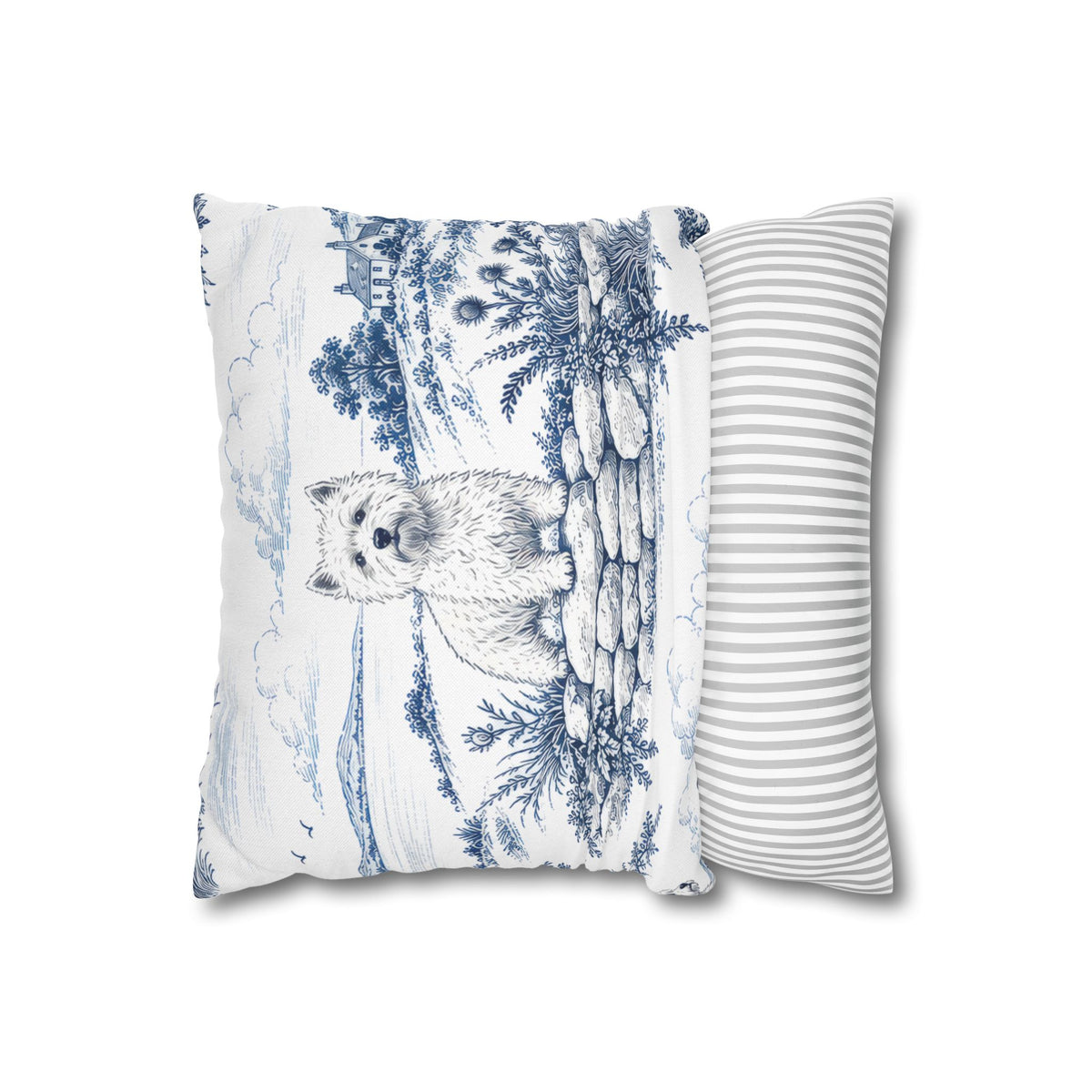 West Highland Terrier Toile (Jumbo) - Square Pillowcase