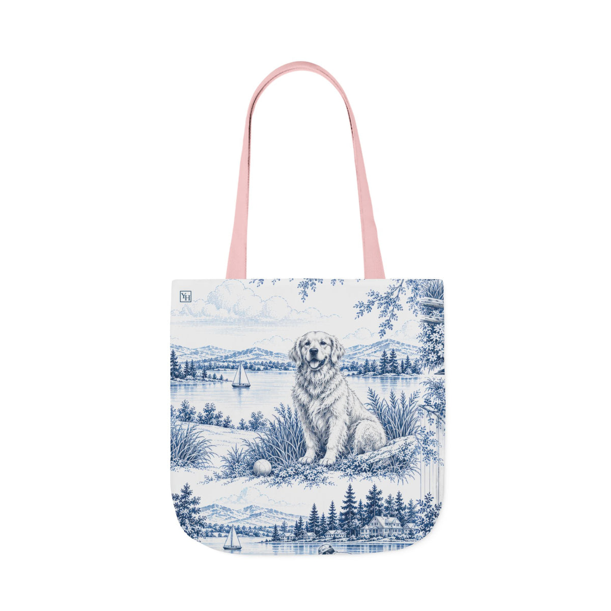 Golden Retriever Toile - Canvas Tote Bag