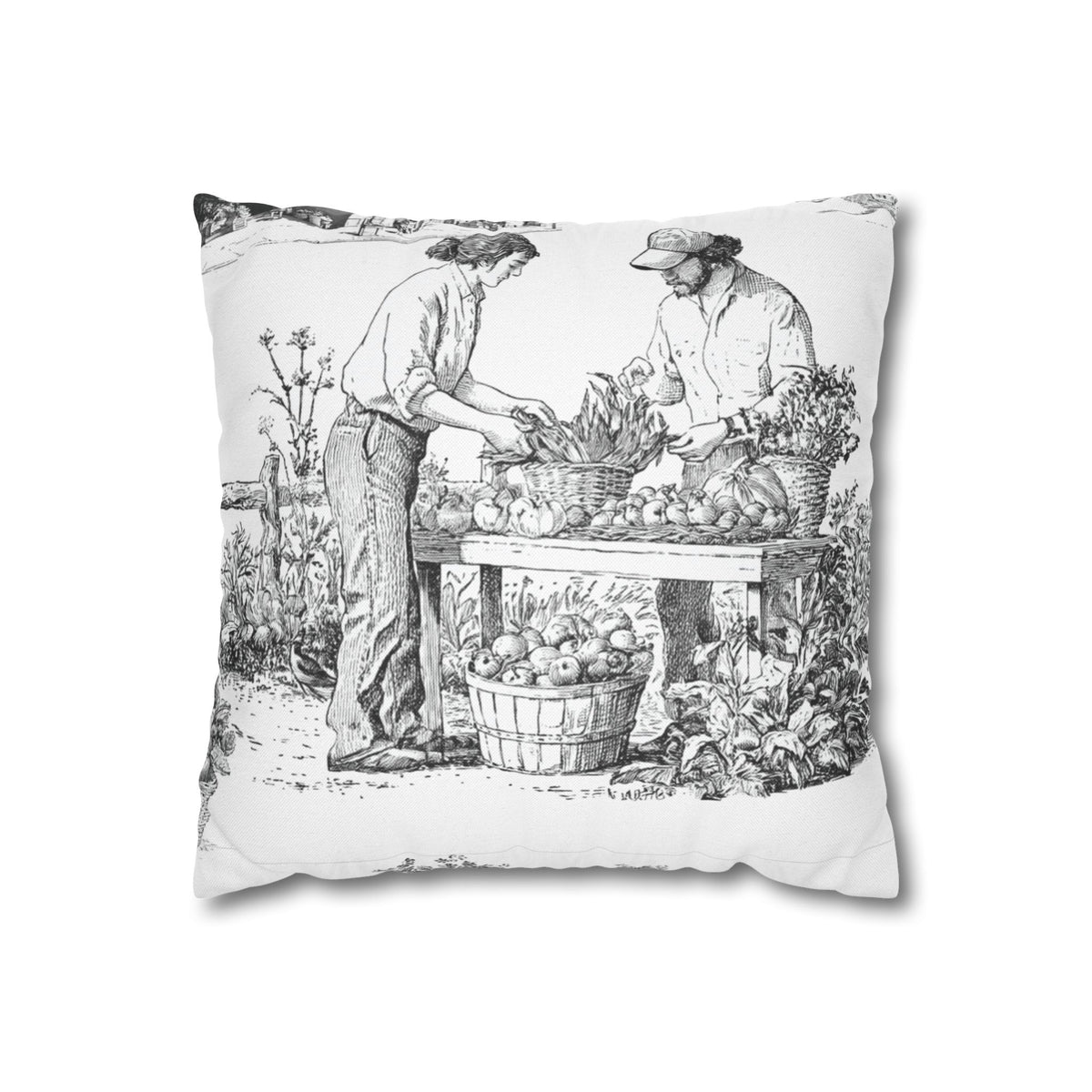Lancaster Toile (Jumbo) - Square Pillowcase