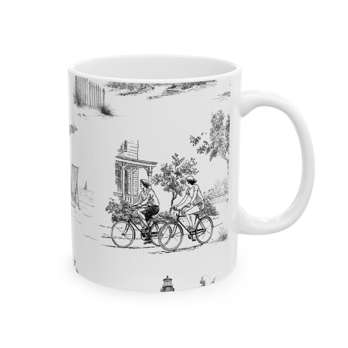 Cape May Toile - Ceramic Mug