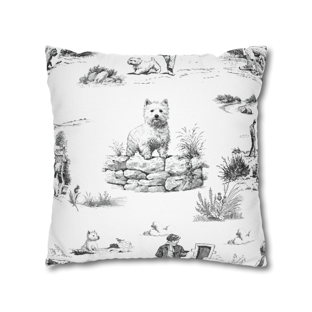 West Highland Terrier Toile - Square Pillowcase