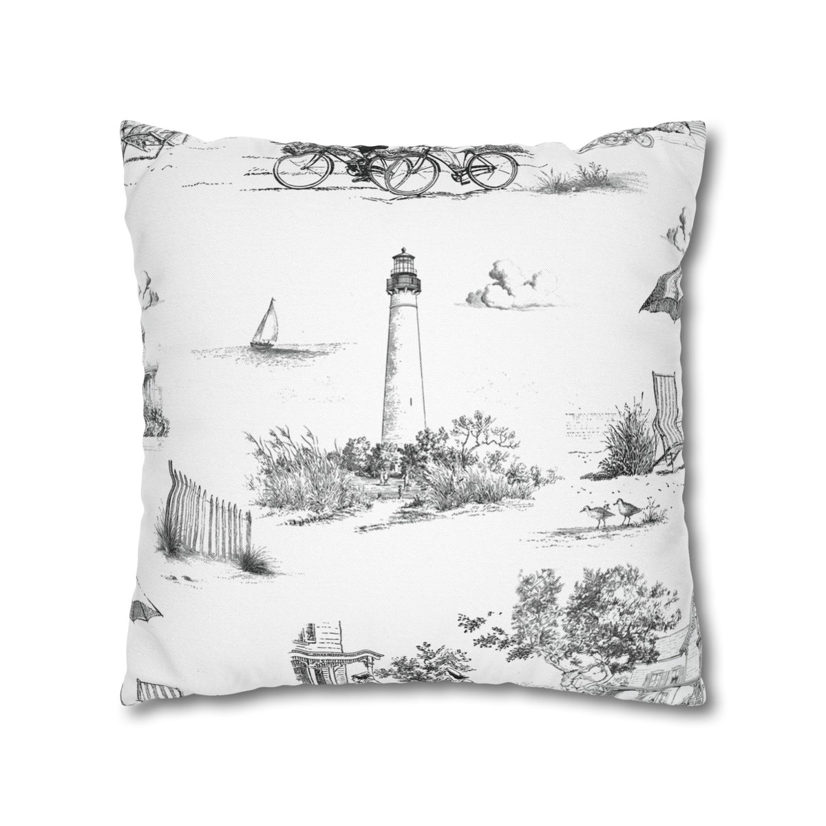 Cape May Toile - Square Pillowcase