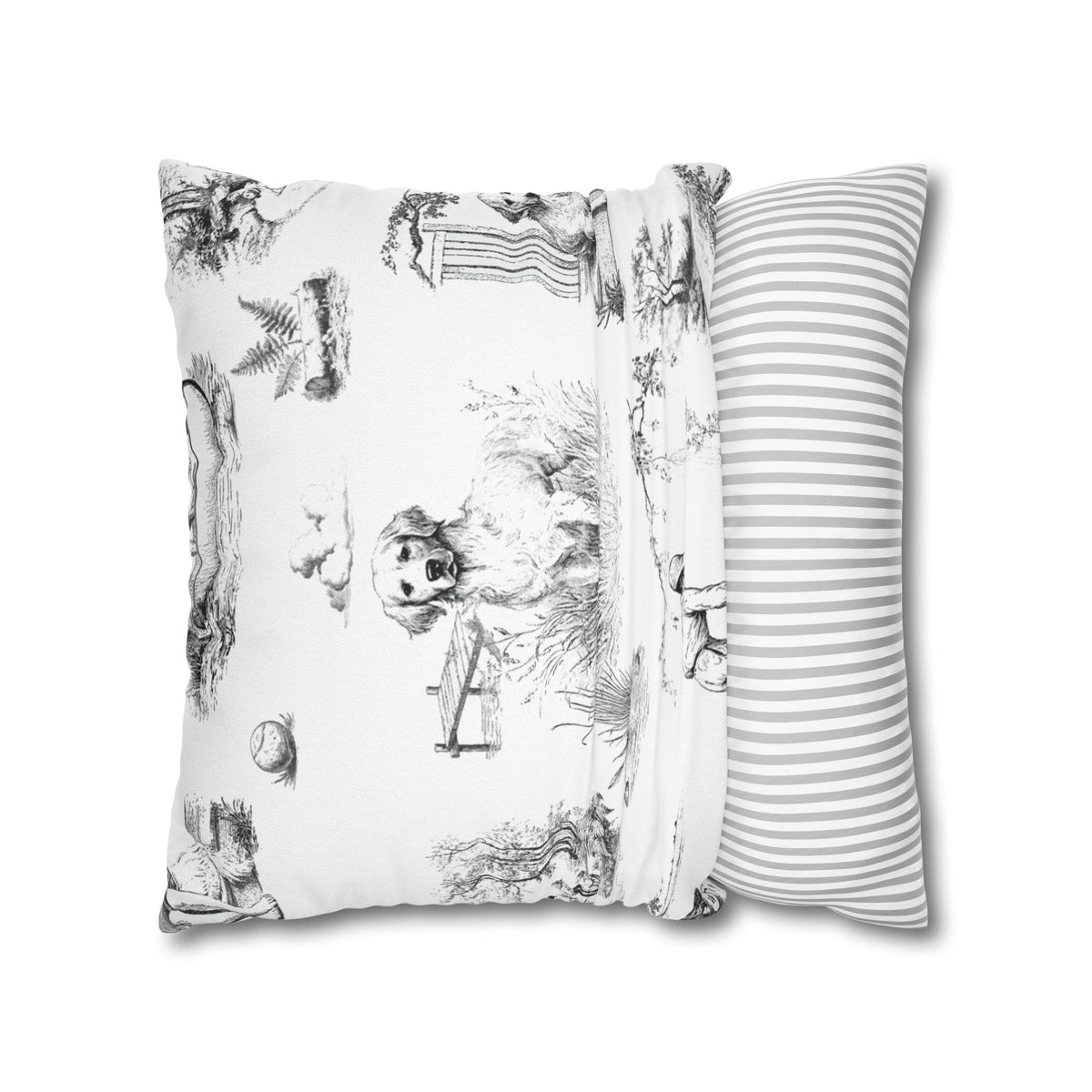 Golden Retriever Toile - Square Pillowcase