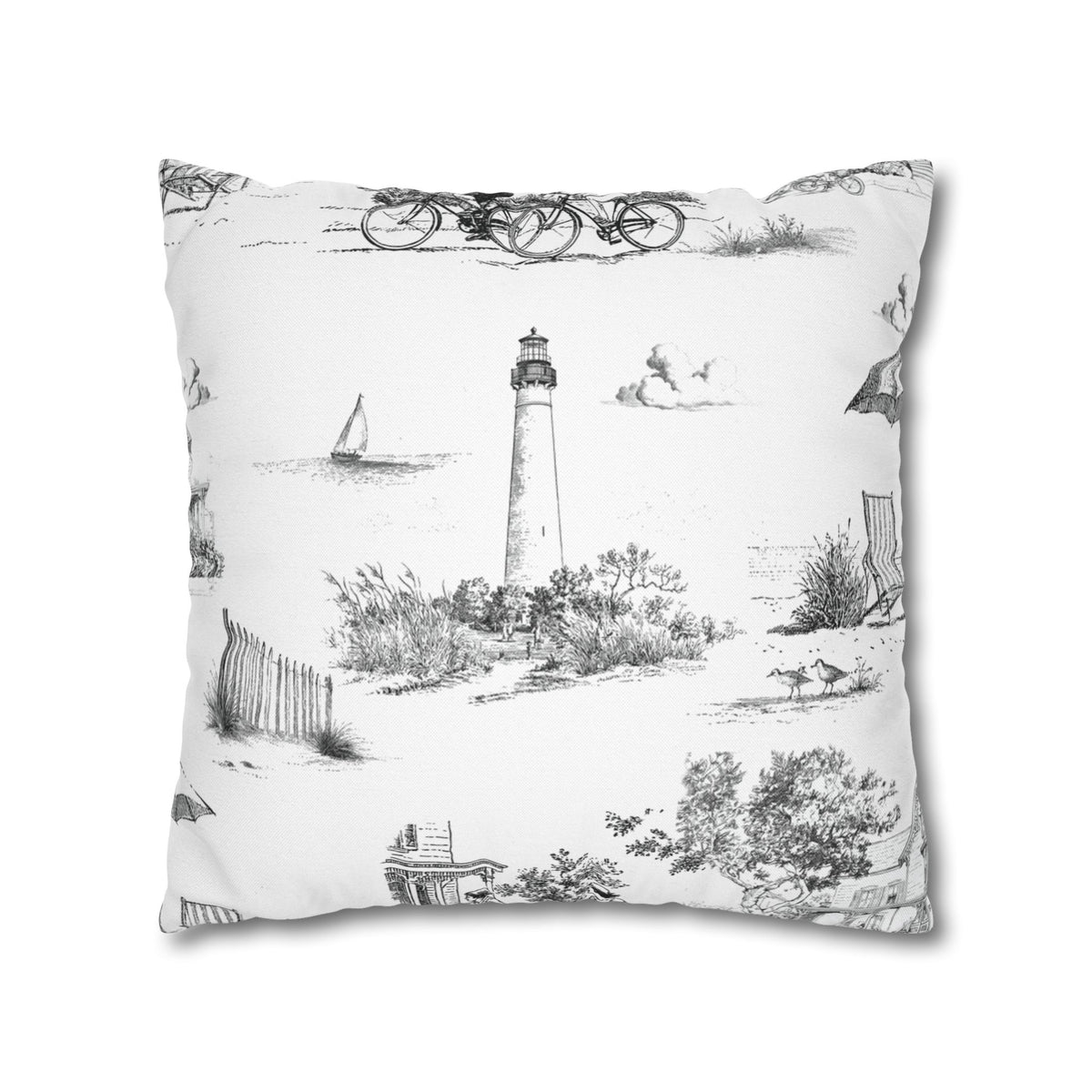 Cape May Toile (Jumbo) - Square Pillowcase