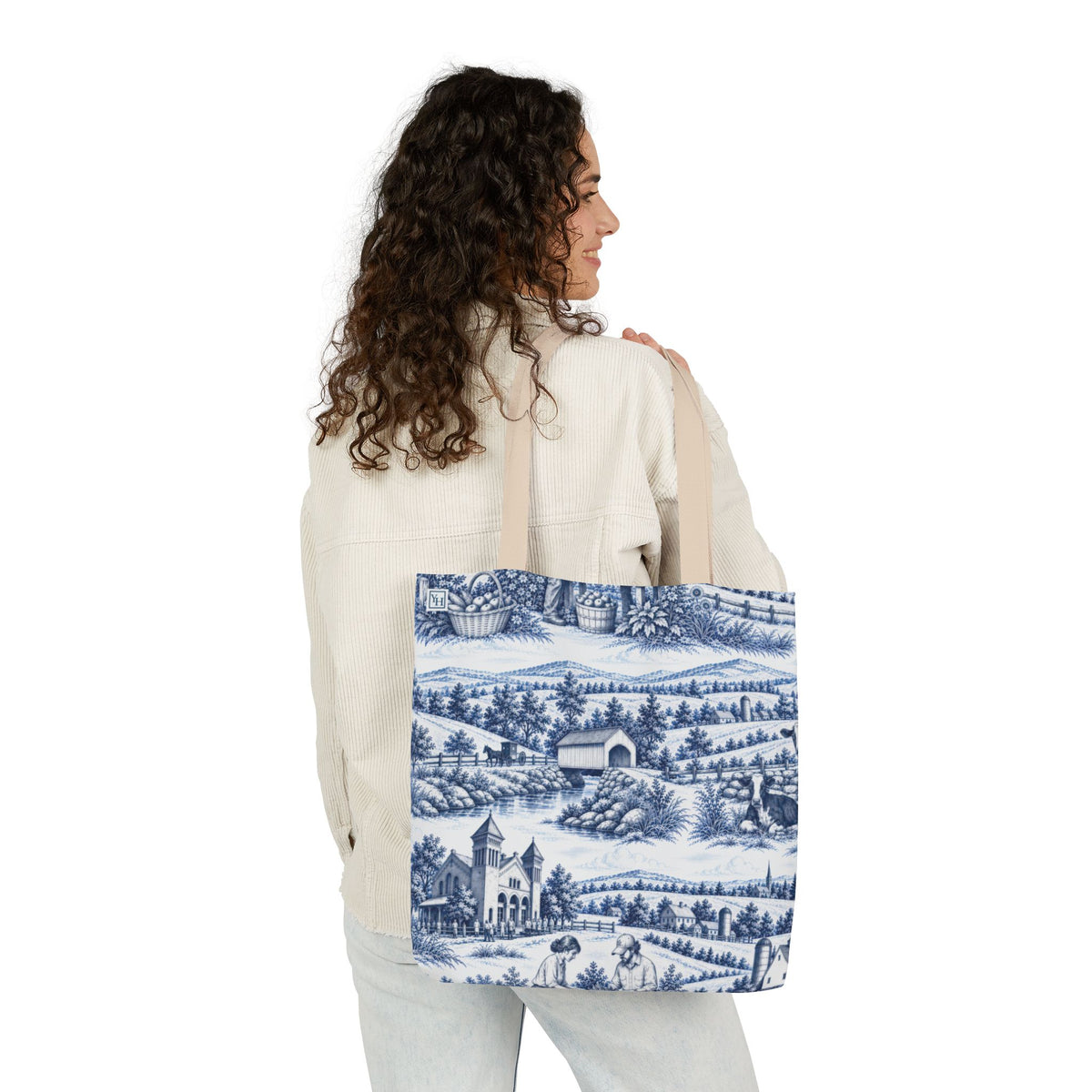 Lancaster, PA Toile - Canvas Tote Bag