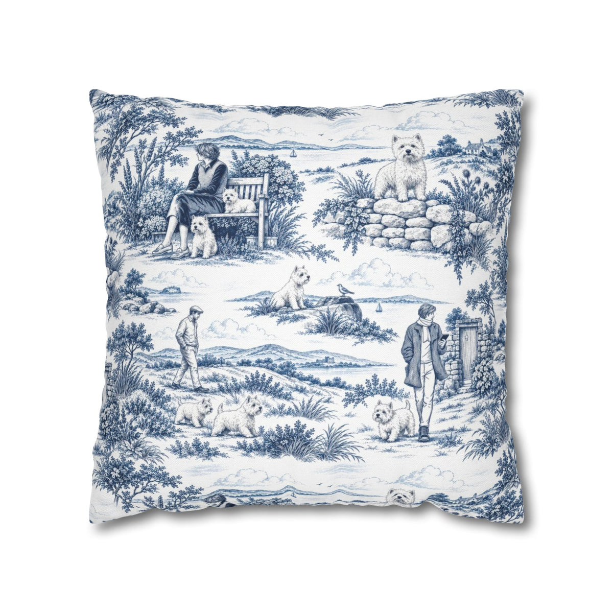 West Highland Terrier Toile - Square Pillowcase