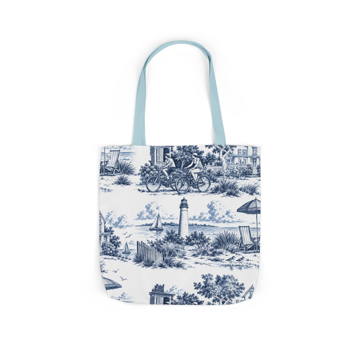 Cape May Toile - Canvas Tote Bag