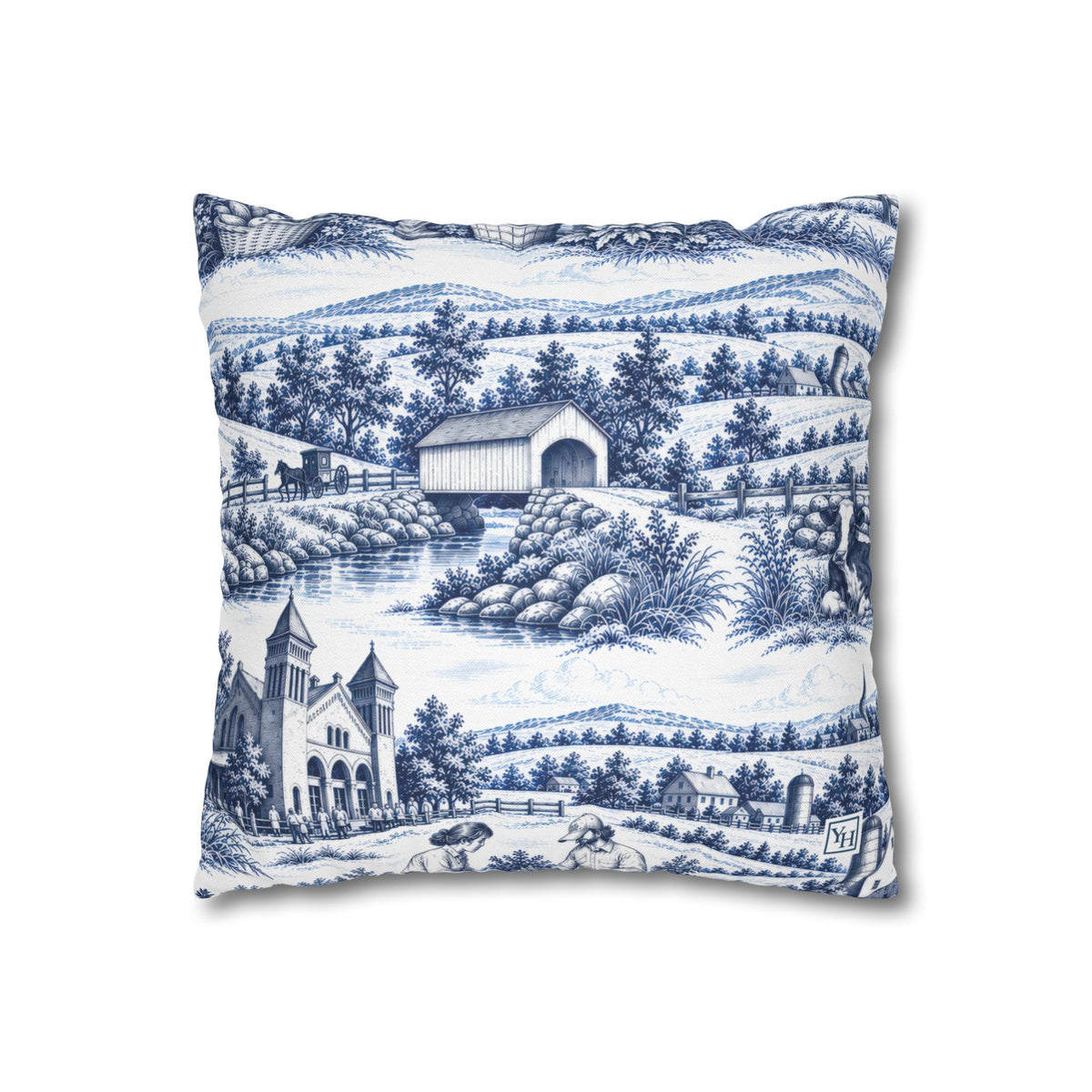 Lancaster Toile (Jumbo) - Square Pillowcase