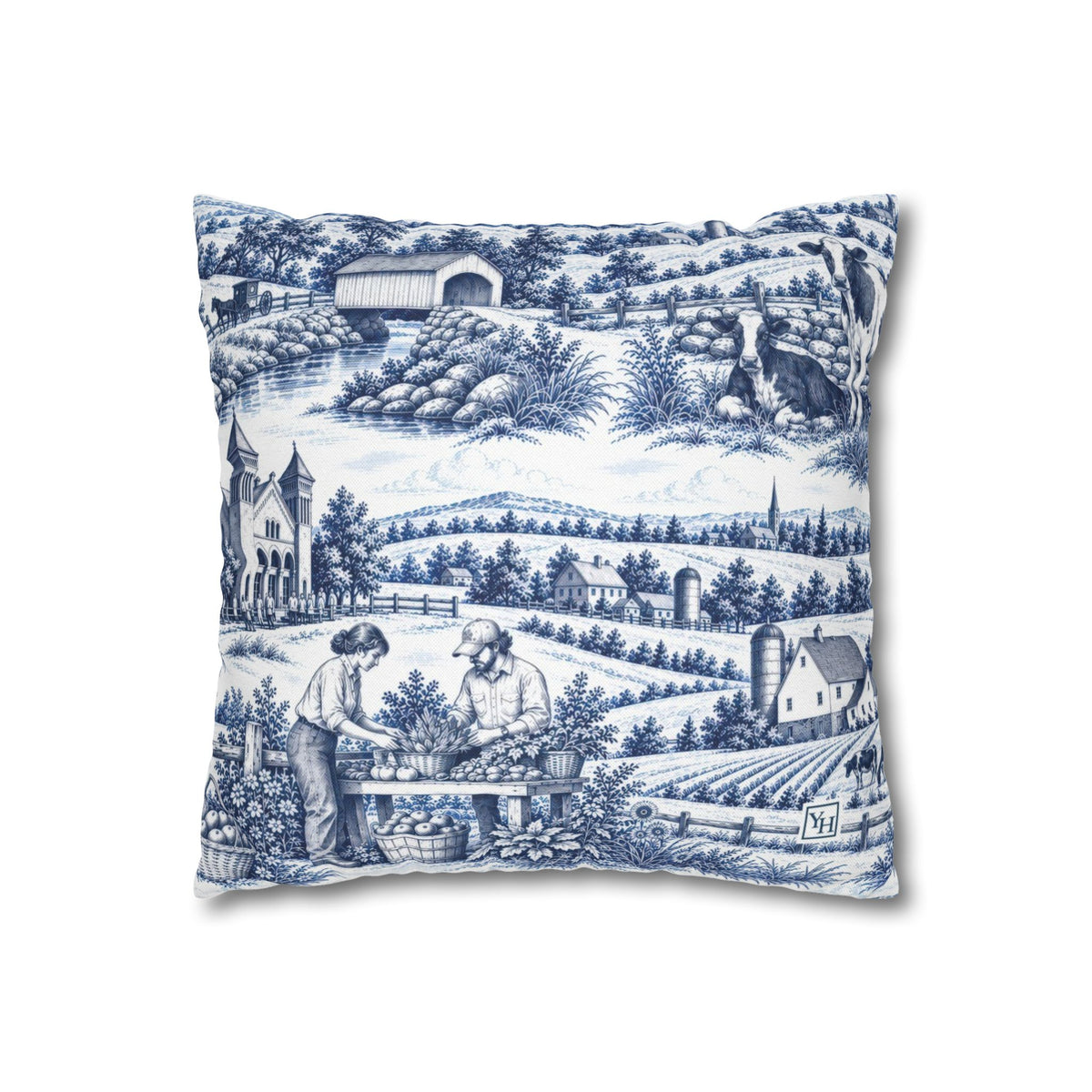 Lancaster Toile - Square Pillowcase