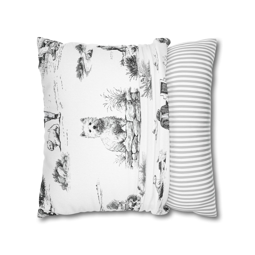 West Highland Terrier Toile (Jumbo) - Square Pillowcase